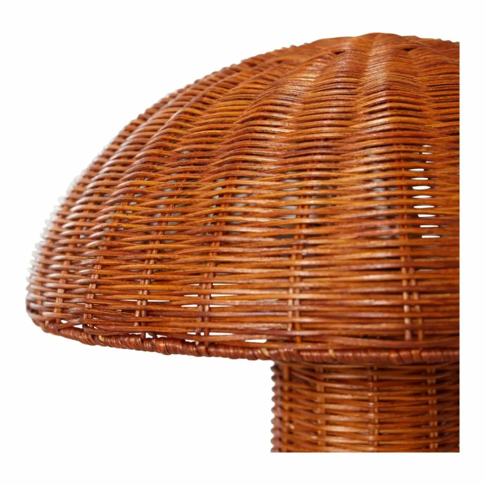 Lampe à poser en osier