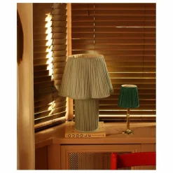 Lampe à poser en soie Myra | Sauge