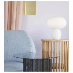 Lampe à poser en verre opalin | Blanc