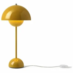 Lampe à poser Flowerpot VP3, Verner Panton, 1969 | Jaune moutarde