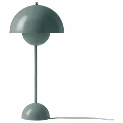 Lampe à poser Flowerpot VP3, Verner Panton, 1969 | Bleu Acier