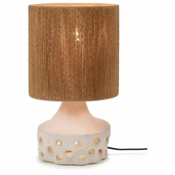 Lampe à poser Oya en céramique | Brun