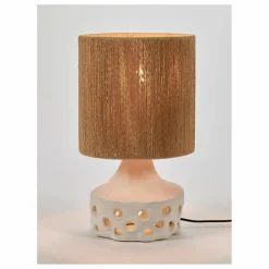 Lampe à poser Oya en céramique | Brun
