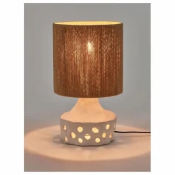 Lampe à poser Oya en céramique | Brun