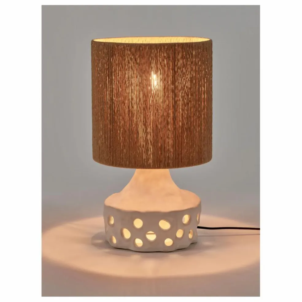 Lampe à poser Oya en céramique | Brun