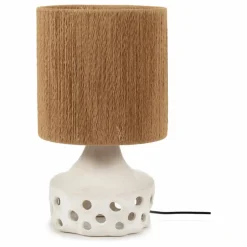 Lampe à poser Oya en céramique | Brun