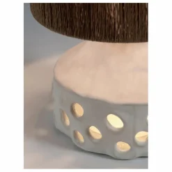 Lampe à poser Oya en céramique | Brun