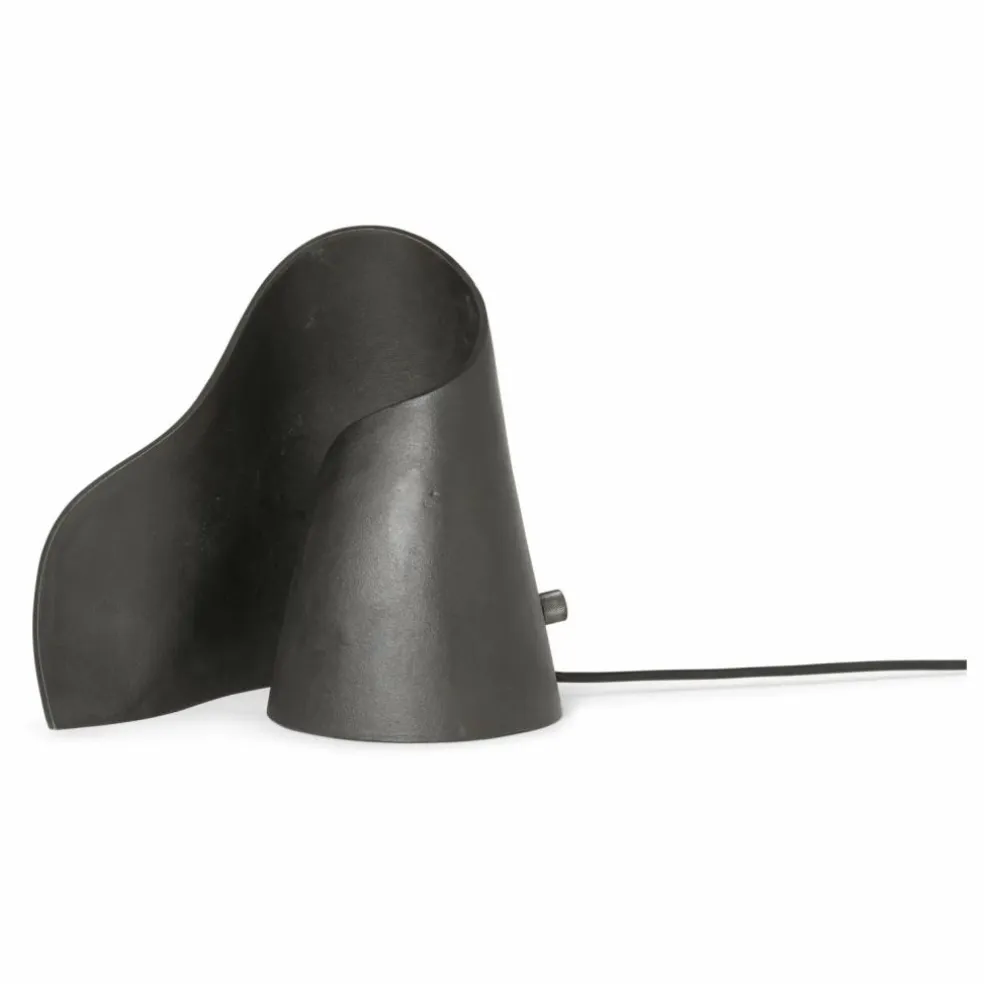 Lampe à poser Oyster en aluminium recyclé | Noir