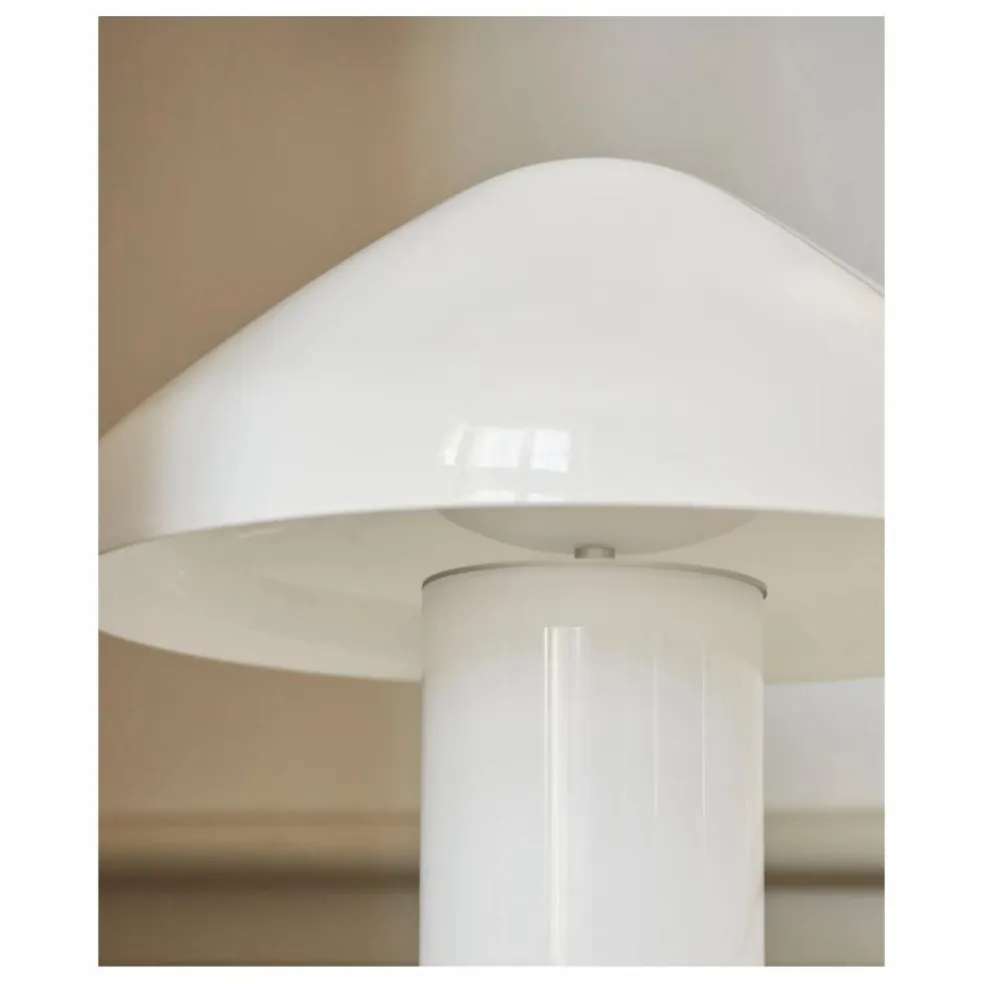 Lampe à poser Pao en verre opale | Blanc