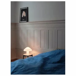 Lampe à poser Pao en verre opale | Blanc