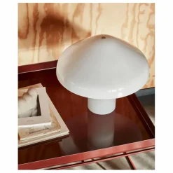 Lampe à poser Pao en verre opale | Blanc