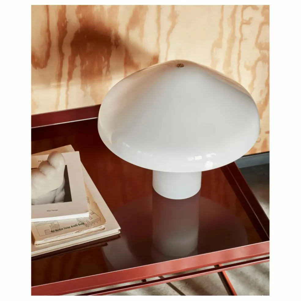 Lampe à poser Pao en verre opale | Blanc