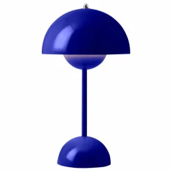 Lampe à poser portative Flowerpot VP9, Verner Panton | Bleu
