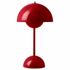 Lampe à poser portative Flowerpot VP9, Verner Panton | Rouge vermillon