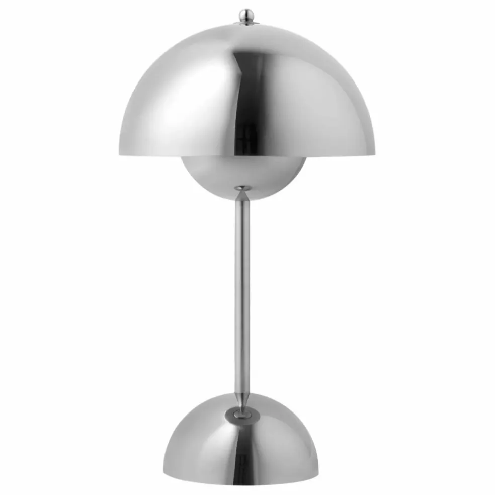 Lampe à poser portative Flowerpot VP9, Verner Panton | Chromé