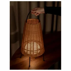 Lampe à poser Porti en rotin