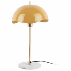Lampe à poser Waved Dome en émail | Jaune