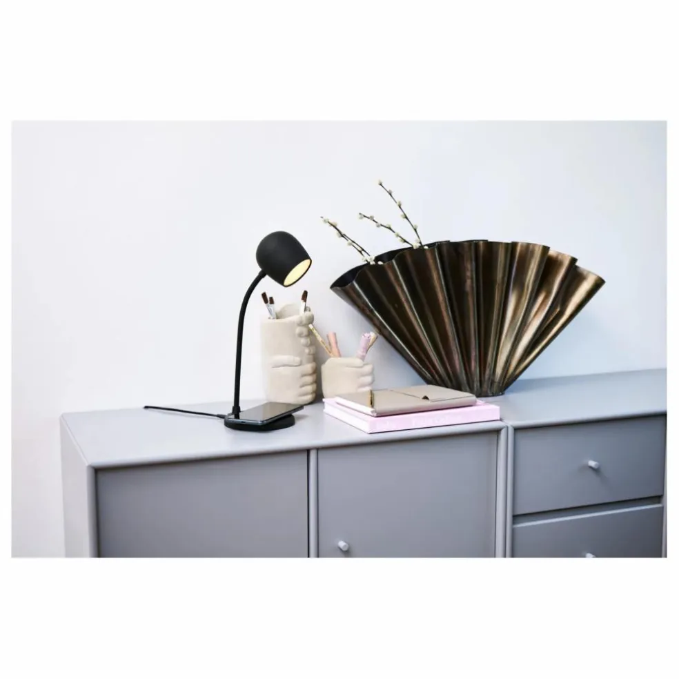 Lampe avec chargeur sans fil Ellie | Noir
