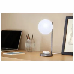 Lampe de bureau LED et support de chargement Bubble | Gris métal
