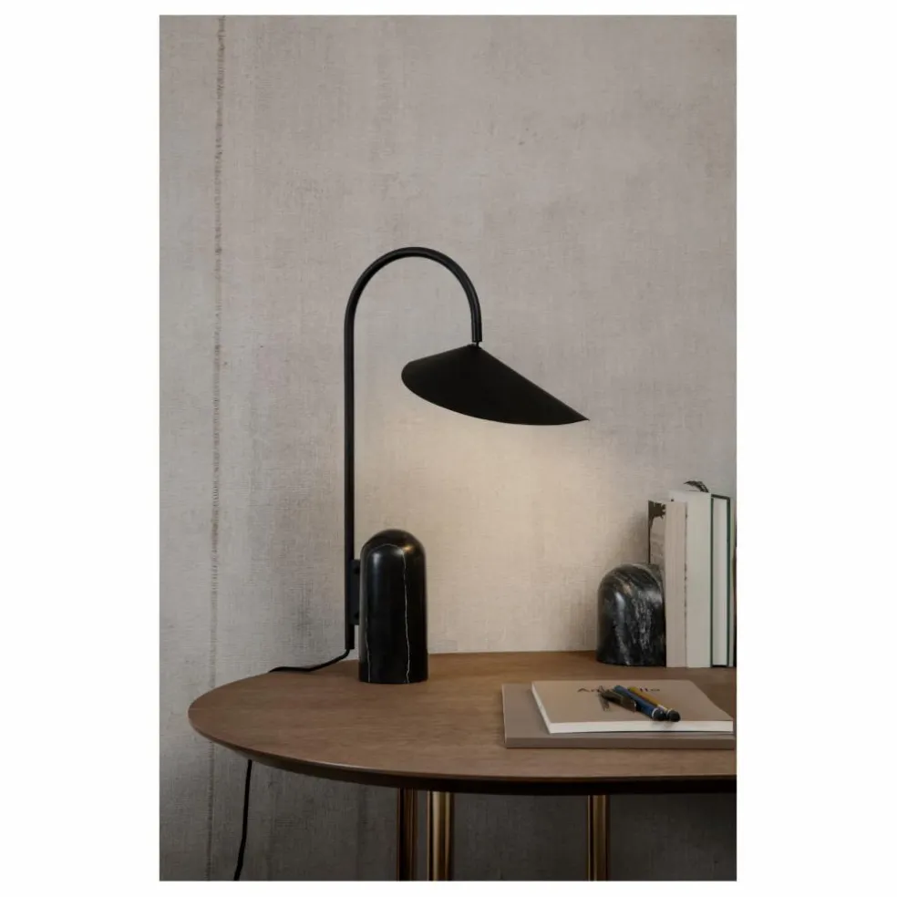 Lampe de table en marbre Arum | Noir