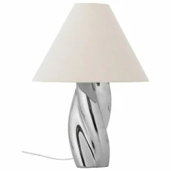 Lampe de table Silva en grès | Argenté