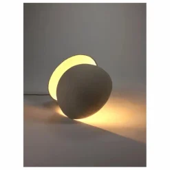 Lampe Earth ronde en papier maché | Blanc