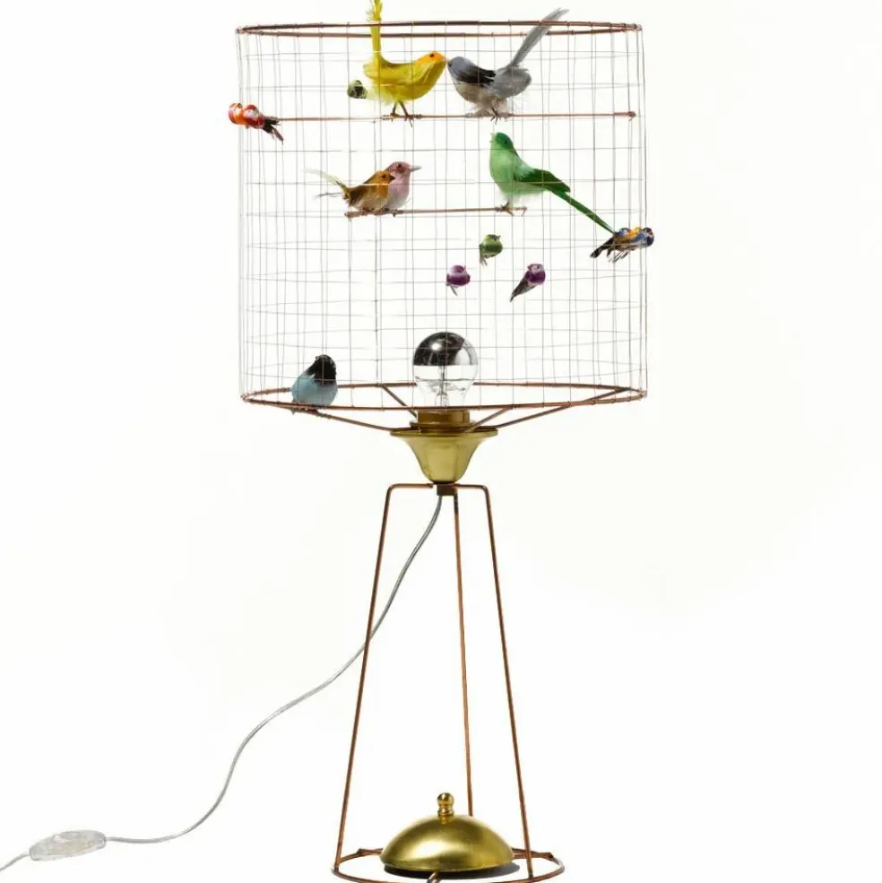 Lampe haute à poser volière