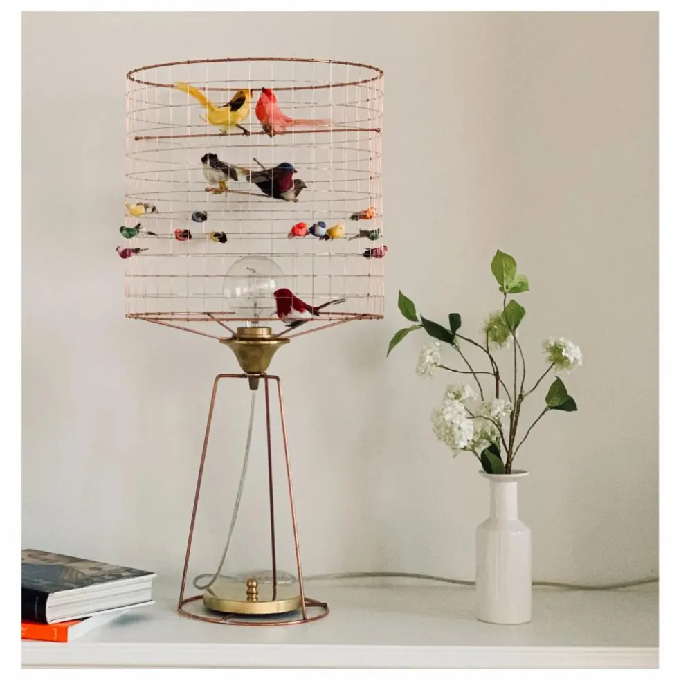 Lampe haute à poser volière