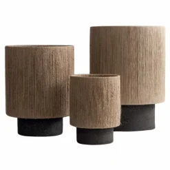 Lampe Kalé en grès | Noir
