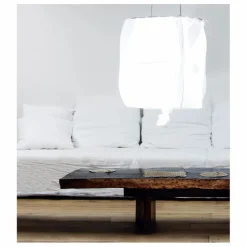 Lampe Koushi en métal et coton | Blanc