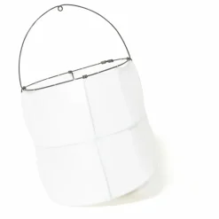 Lampe Koushi en métal et coton | Blanc