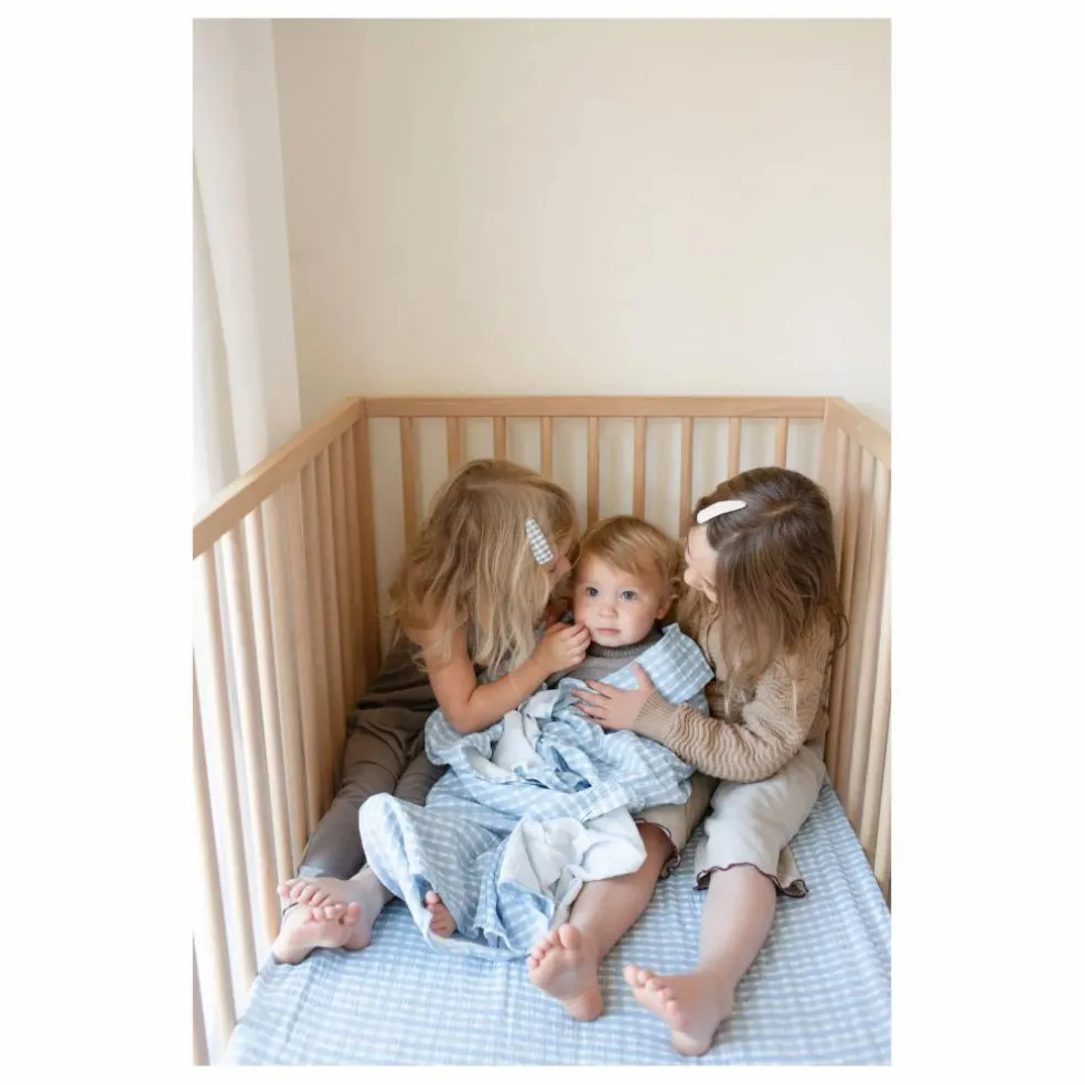 Lange d'emmaillotage Cottage en coton bio | Bleu