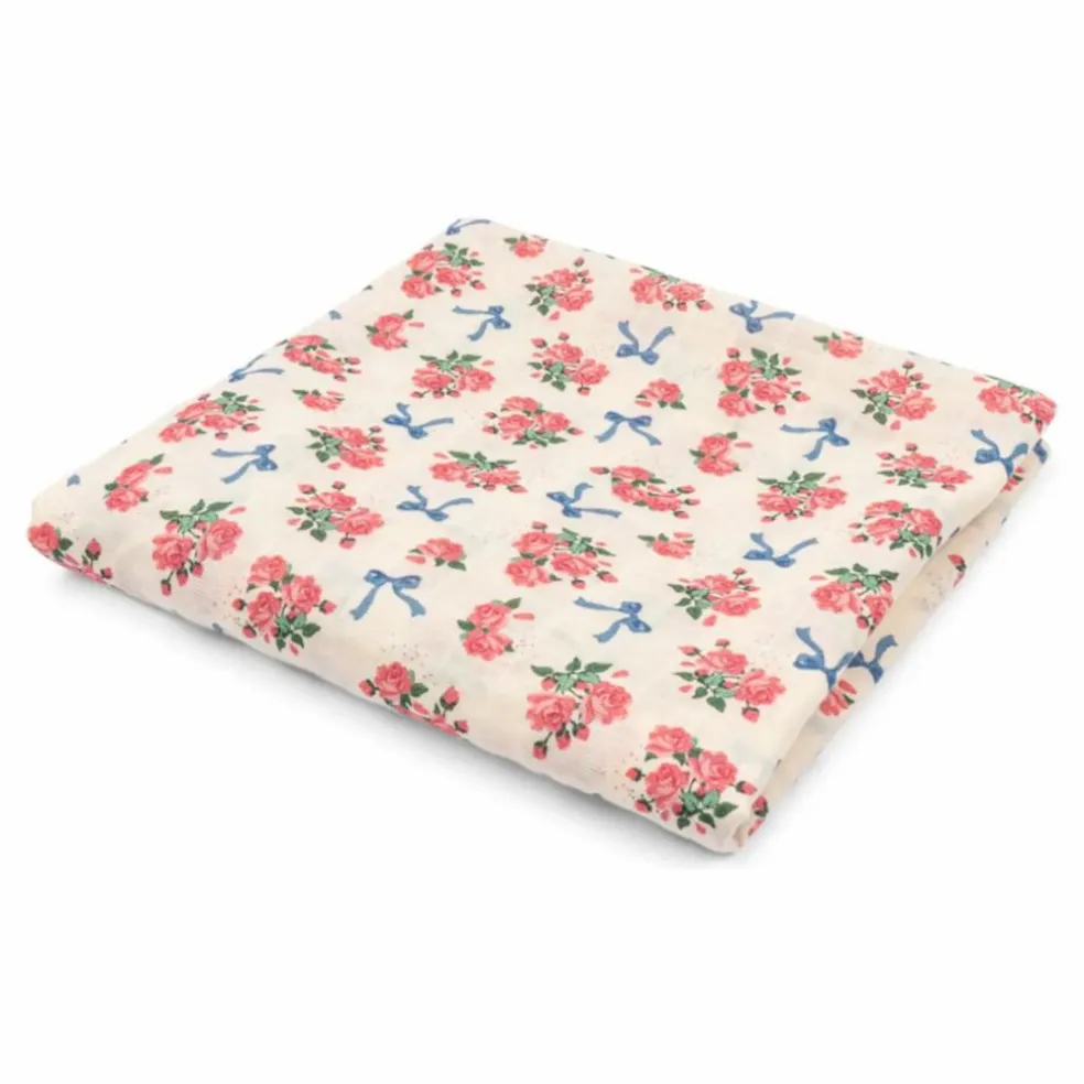 Lange d'emmaillotage en coton bio Bella Rosita | Rose