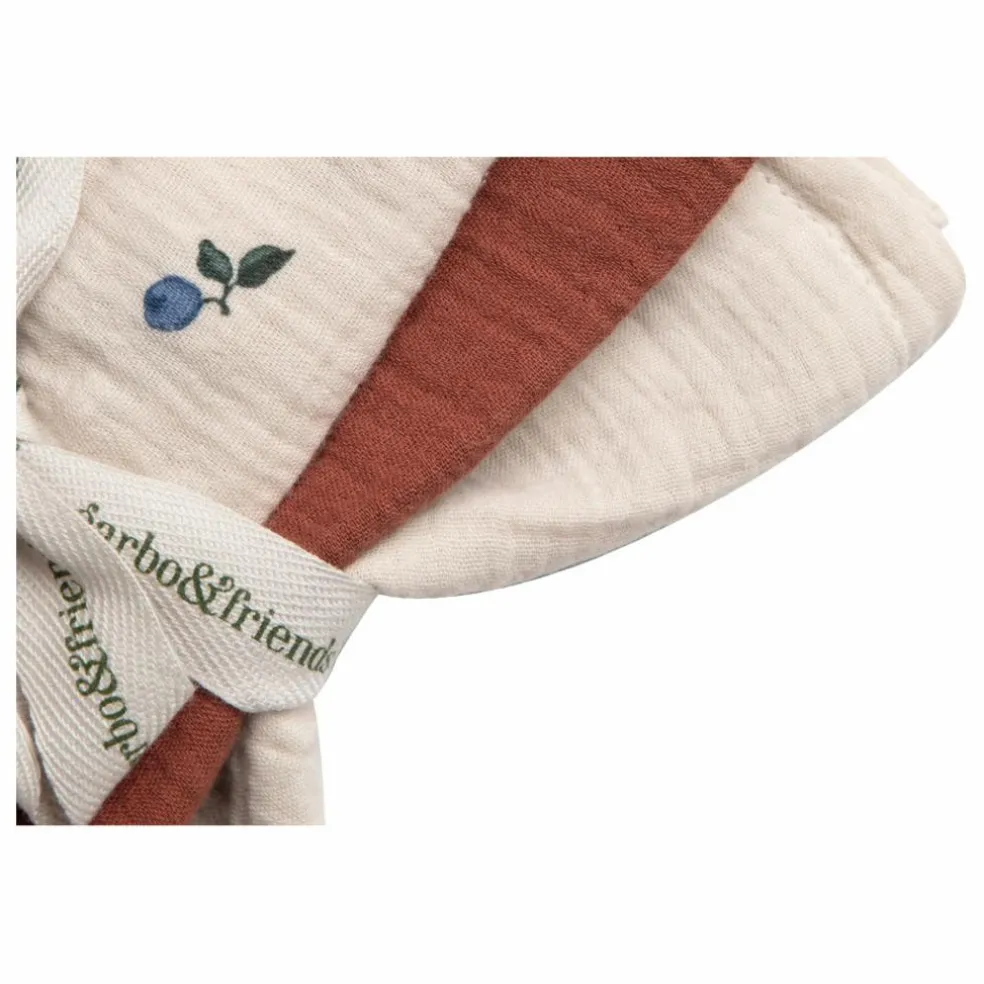Langes Blueberry en mousseline de coton - Set de 3 | Ivoire