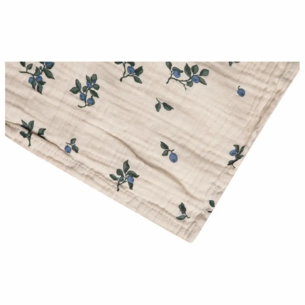 Langes Blueberry en mousseline de coton - Set de 3 | Ivoire