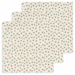 Langes en coton bio Fleurs - Set de 3