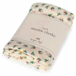 Langes en coton bio Fleurs - Set de 3