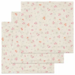 Langes en coton bio Nonoka - Set de 3 | Rose