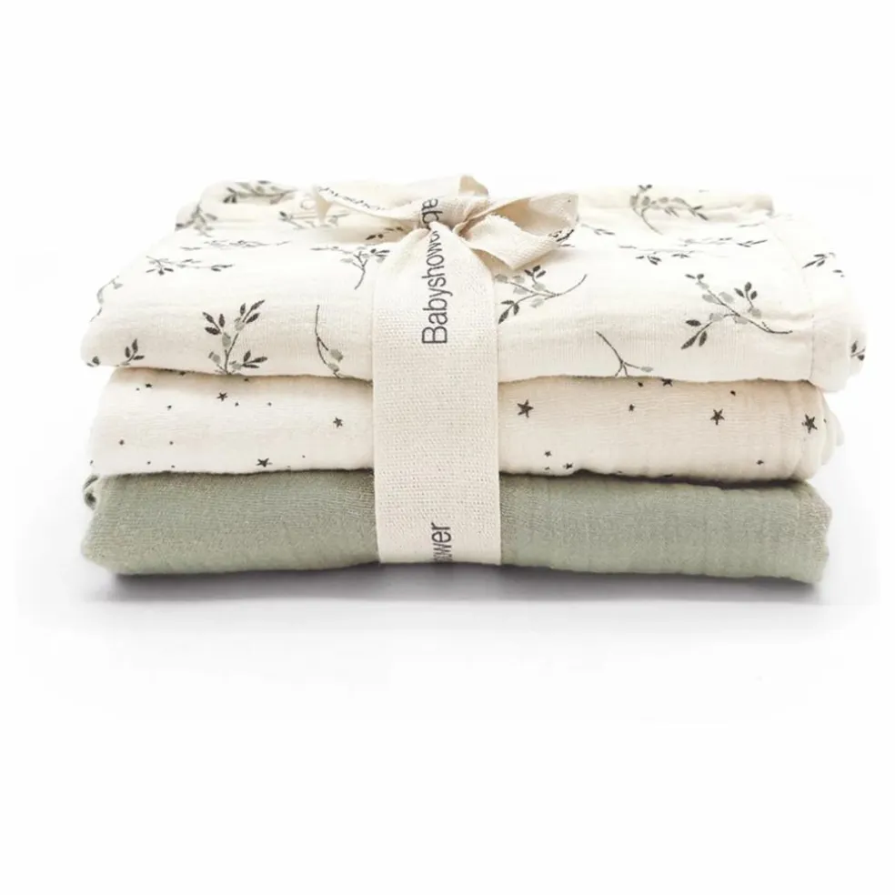Langes Olive - Set de 3 | Ecru