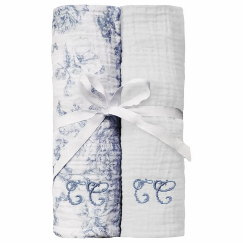 Langes Toile de Jouy - Set de 2 | Bleu marine