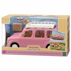 Le monospace rose et set de pique-nique