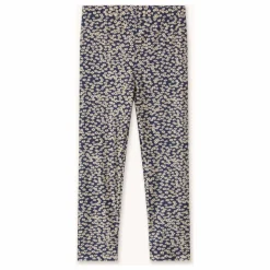 Legging Brillant Fleuri | Bleu marine