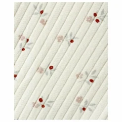 Legging Côtelé Fleuri | Ecru