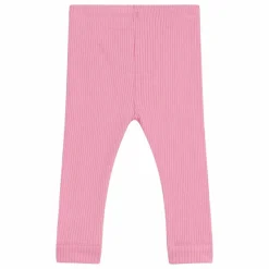 Legging Côtelé Logo Coton Bio | Rose bonbon