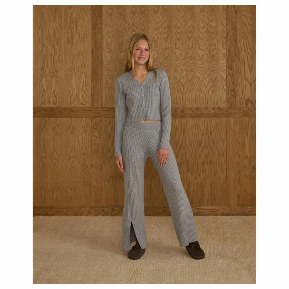 Legging Côtelé Maille | Bleu gris