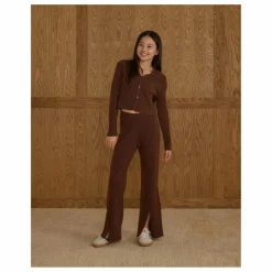 Legging Côtelé Maille | Marron
