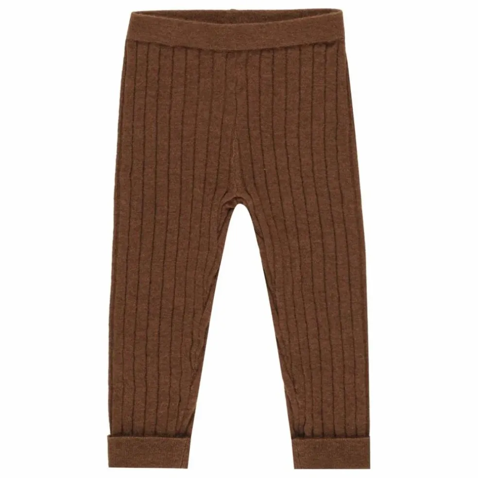 Legging Côtelé Maille Mini | Marron