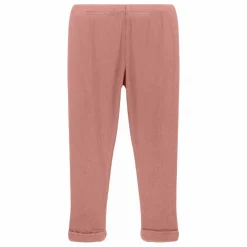 Legging Côtelé Rom-Pom Coton Bio | Rose