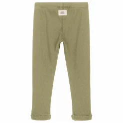 Legging Côtelé Rom-Pom Coton Bio | Vert kaki clair