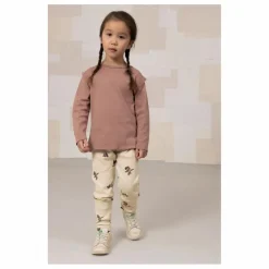 Legging Côtelé Rom-Pom Mûres Coton Bio | Ecru